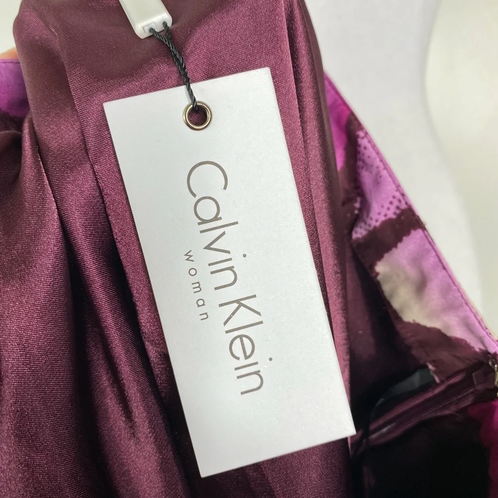 NWT Calvin Klein Pomegranate Multi-Color Skirt Plus Size 0X - Picture 10 of 13